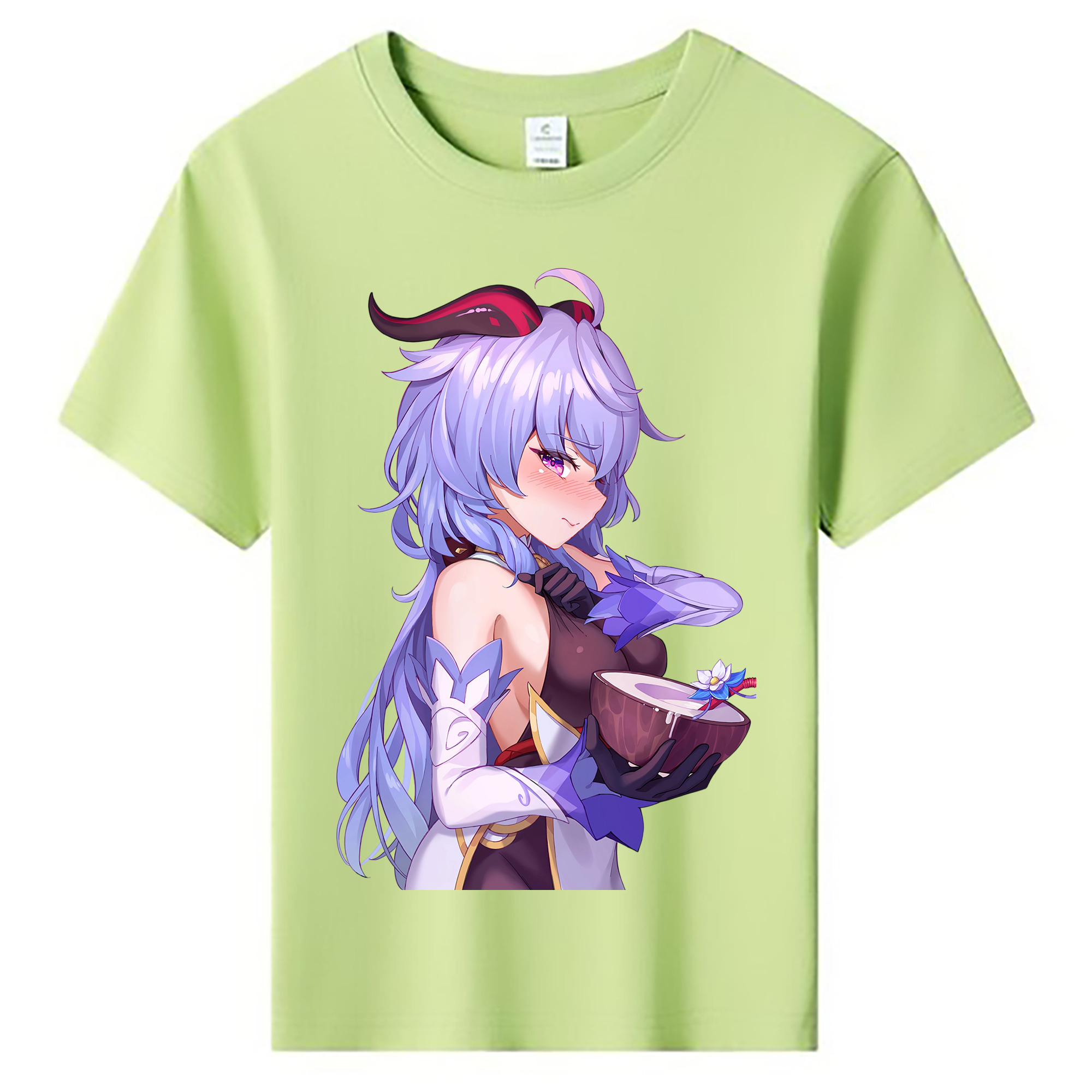 げんし神 甘雨 かんう genshin Ganyu 綿100％キッズTシャツ（フロントプリント）